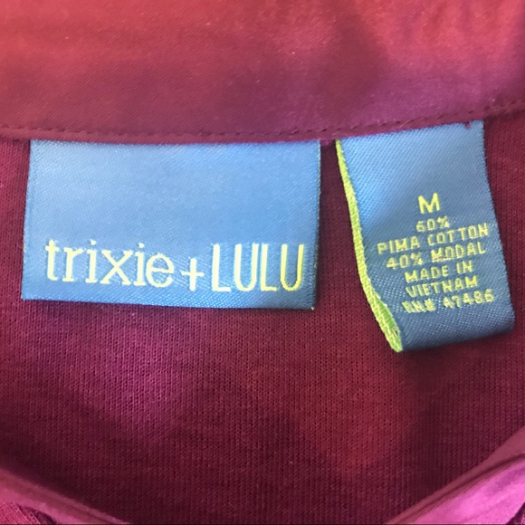 Trixie + Lulu Purple V-Neck Blouse - Picture 4 of 4